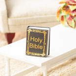 Dollhouse Miniature Holy Bible Book