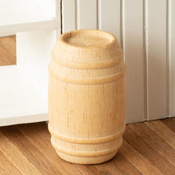 Miniature Unfinished Wooden Barrel