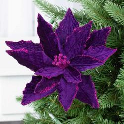 Artificial Purple Velvet Poinsettia