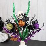 Halloween Skull and Spider Web Ball Decorative Stem