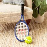 Dollhouse Miniature Tennis Racket and Ball