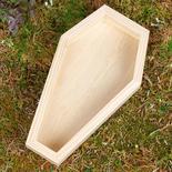 Unfinished Wood Coffin Tray