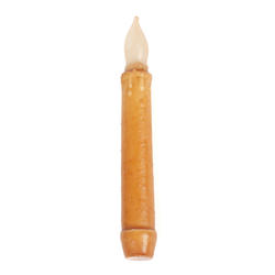 Primitive LED Battery Operated Taper Candle with Timer