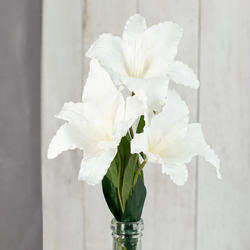 White Artificial Lily Stems
