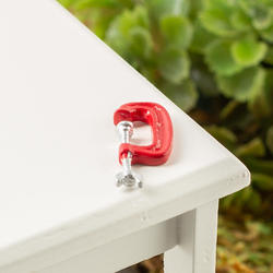 Dollhouse Miniature Red C-Clamp