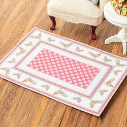 Dollhouse Miniature Rooster Area Rug