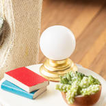 Dollhouse Miniature 12V White Globe Ceiling Lamp
