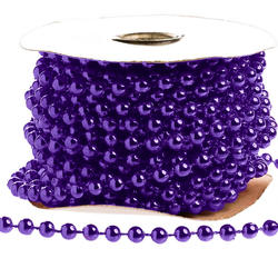 Metallic Purple Faux Pearl Bead Garland