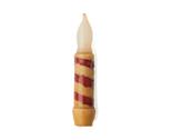 Mini Primitive Candy Cane LED Battery-Operated Candle with Timer