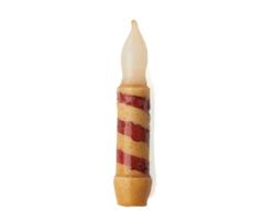 Mini Primitive Candy Cane LED Battery-Operated Candle