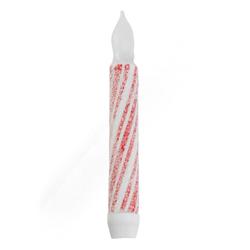 Candy Cane LED Battery Operated Taper Candle