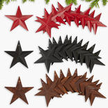 Rusted, Red and Black Dimensional Mini Barn Stars