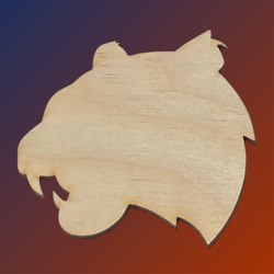 Unfinished Wood Tiger or Bobcat Cutout