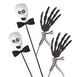 Spooky Skulls and Skeleton Hands Stems