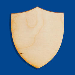 Unfinished Shield Wood Cutout