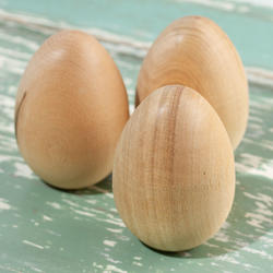 Flat Bottomed Unfinished Carveable Wood Eggs