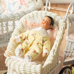 "Joey" Miniature Modern Hispanic Baby Dollhouse Doll