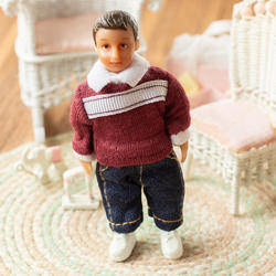 "Andy" Miniature Modern Hispanic Boy Dollhouse Doll