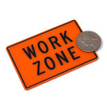 Dollhouse Miniature Work Zone Roadwork Sign