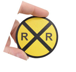 Miniature Yellow and Black Railroad Crossing Sign