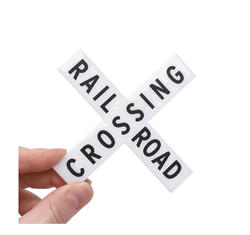 Miniature Classic Black & White Crossbuck Railroad Crossing Sign