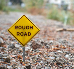 Miniature Rough Road Sign