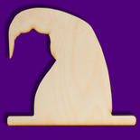 Unfinished Wood Witch Hat Cutout