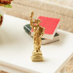 Dollhouse Miniature Brass Statue Of Liberty Figurine
