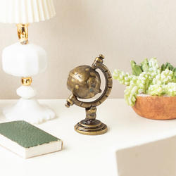 Dollhouse Miniature Antique Brass Small Globe Nicknack