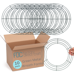Green Box Wire Wreath Ring Frames