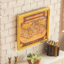 Dollhouse Miniature Gold Framed Ancient Map