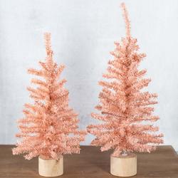 Designer Pink Artificial Canadian Pine Trees Set