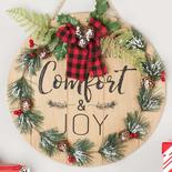 Pre-Decorated Tidings of Comfort and Joy Holiday Sign