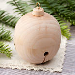 Unfinished Wood Jingle Bell Ornament
