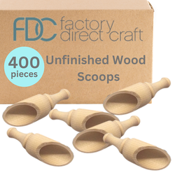 Bulk Unfinished Wood Scoops