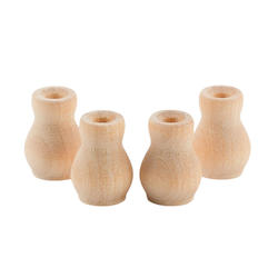 Unfinished Wood Miniature Vases