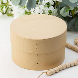 Shaker Style Round Paper Mache Box