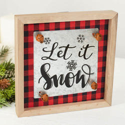 "Let It Snow" Chunky Wall Plaque