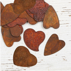 Assorted Rusty Tin Hearts