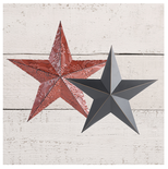 Red Embossed and Rustic Black Barn Stars