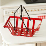 Miniature Red Shopping Basket