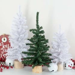 Green and White Artificial Canadian Pine Trees Set