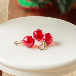 Dollhouse Miniature Red Pearl Ornaments
