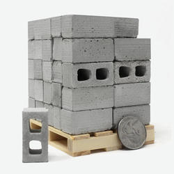 Miniature Pallet of Cinder Blocks
