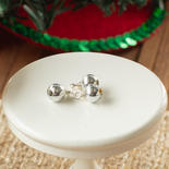 Dollhouse Miniature Silver Pearl Ornaments