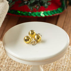 Dollhouse Miniature Shiny Gold Ball Ornaments
