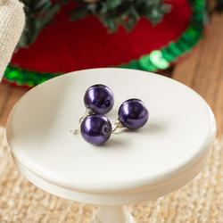 Dollhouse Miniature Deep Purple Pearl Ornaments