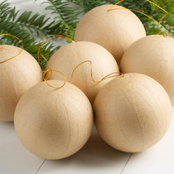 Bulk Paper Mache Ball Ornaments