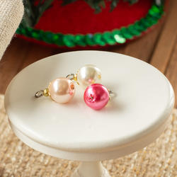 Dollhouse Miniature Victorian Pinks Pearl Ornaments
