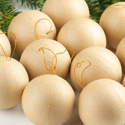 Set of 36 Paper Mache Ball Ornaments
